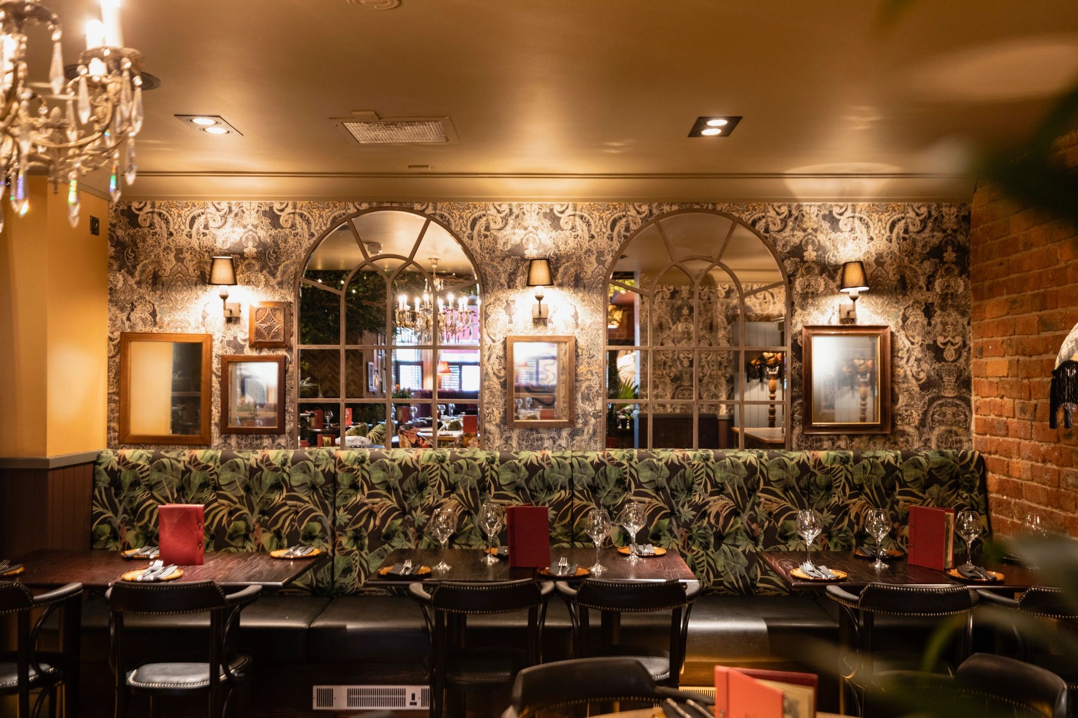 Warm restaurant seating area representing hospitality and trust